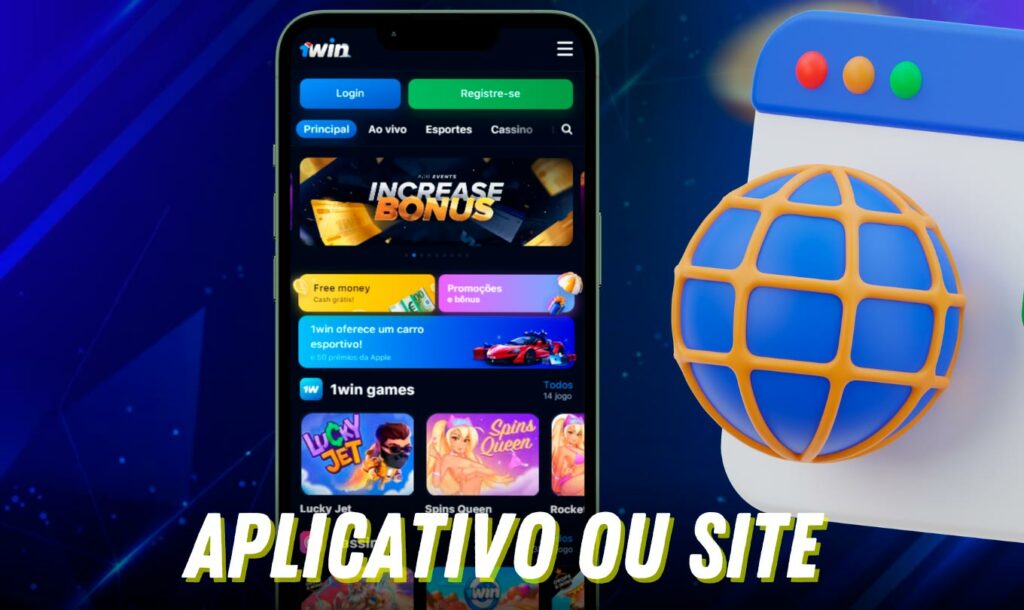 Escolha entre o Aplicativo Móvel ou Versão Web Móvel do 1Win App